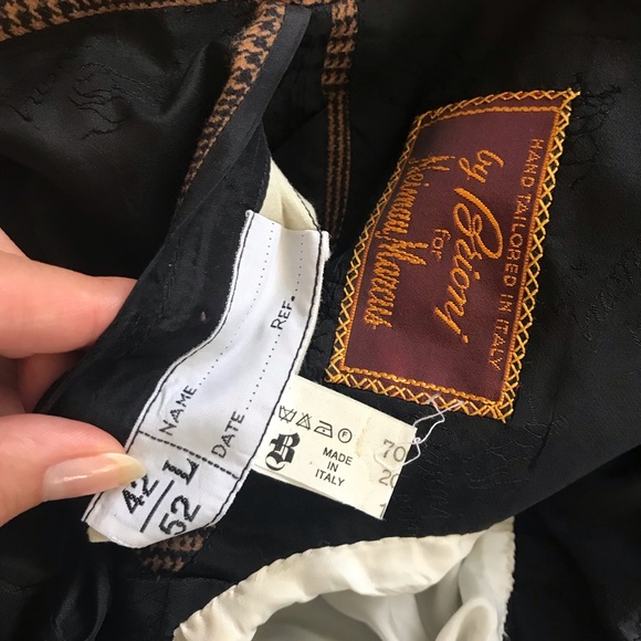 VTG BRIONI for Neiman Marcus luxury houndstooth sport coat - Picture 16 of 16